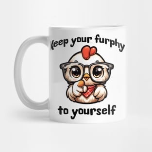 Sassy chick says Keep Your Furphy to Yourself, funny Australian slang design Mug